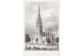 New York Grace Church, Meyer, oceloryt, 1850