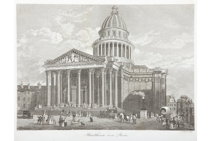 Paris Pantheon, mědiryt , 1820