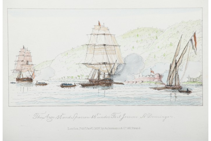 Lodě St. Domingo, Moses, lept, 1837