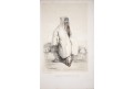 Albanie zemědělec, barevná litografie, (1860)