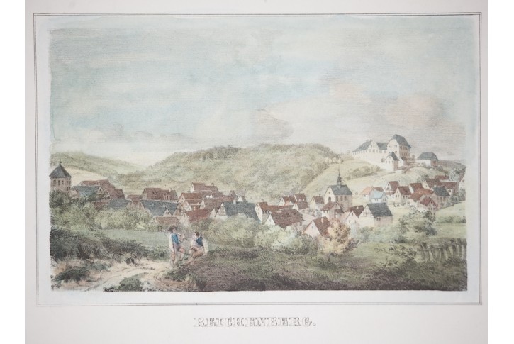 Reichenberg am Main, kolor. litografie, 1830