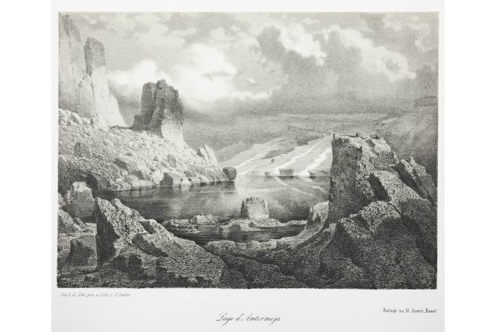 Lago d Antermoja , Auer, litografie (1850)