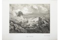 Lago dˇ Antermoja , Auer, litografie (1850)