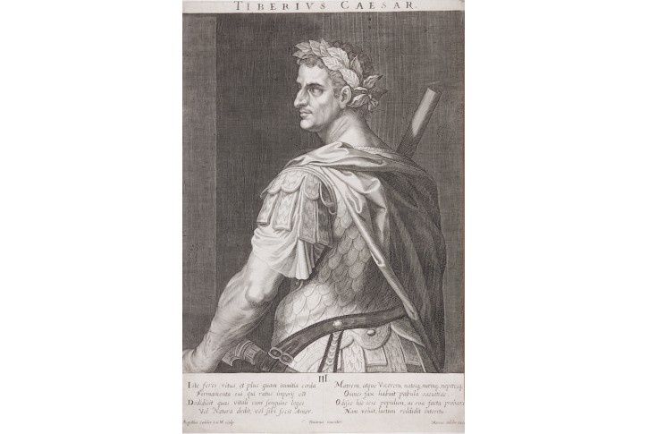 Sadeler Eg.- Tizian, Tiberius Caesar, mědiryt 1608