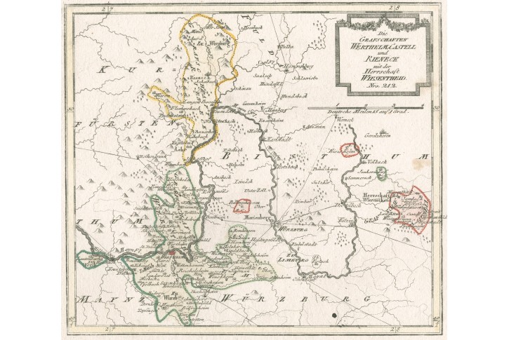 Reilly .: Wertheim Castell, mědiryt 1791