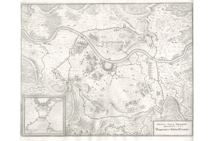 Diedenhofen - Thionville, Merian, mědiryt, 1647