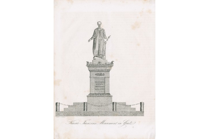 Gratz pomník Františka I., Medau  litografie ,1850