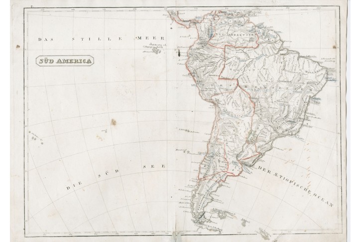 Amerika jižní, mědiryt, 1830
