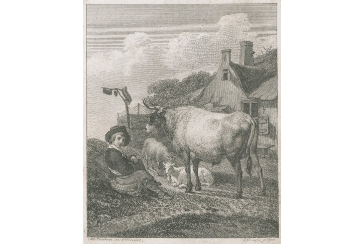 Na pastvě, mědiryt , (1810)
