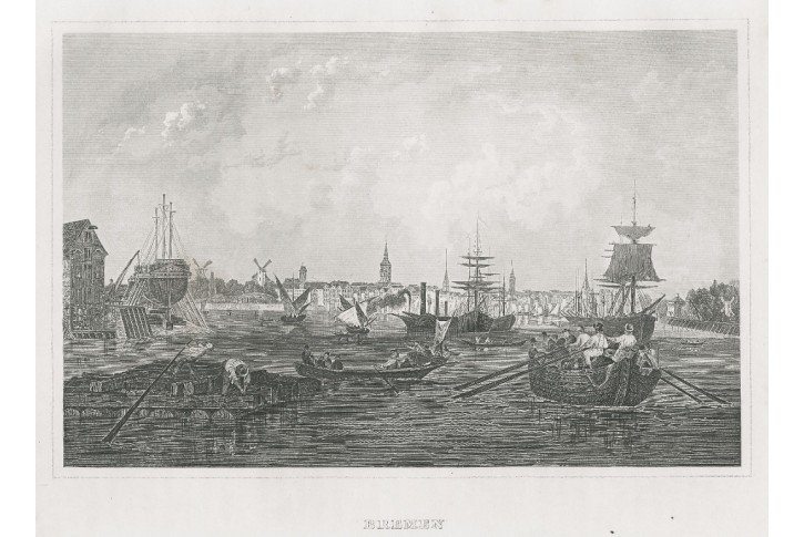 Bremen, Meyer, oceloryt, 1850