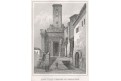 Split Eskulapův chrám, Schmidl, oceloryt, 1842
