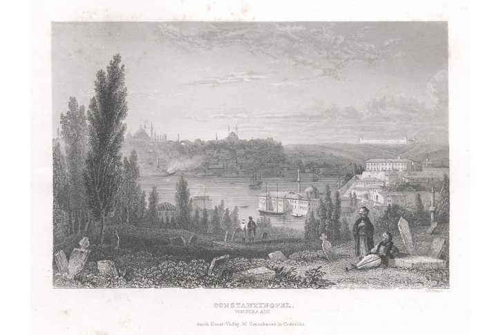 Konstantinopol, oceloryt (1840)