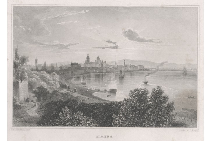 Mainz, Lange, oceloryt, 1842