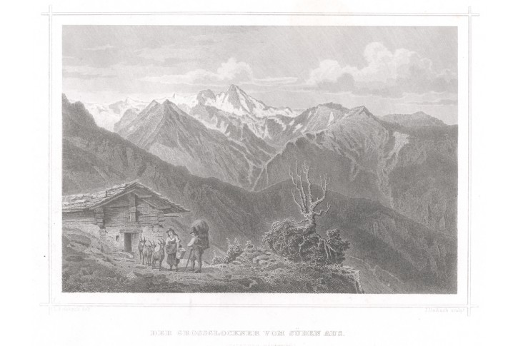 Grossglockner, Rohbock, oceloryt 1860