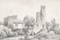 Zřícenina u řeky, Hermes, litografie, 1862