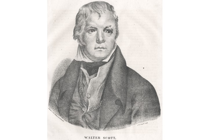 Walter Scott, Medau  litografie , (1840)