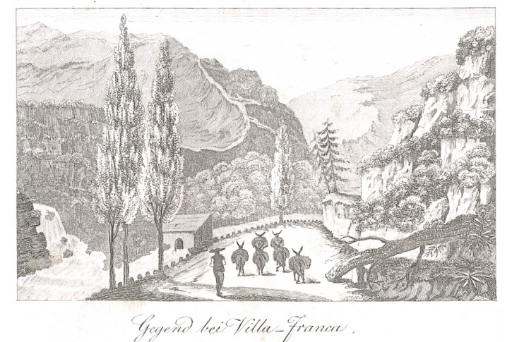 Villafranca, mědiryt, 1820