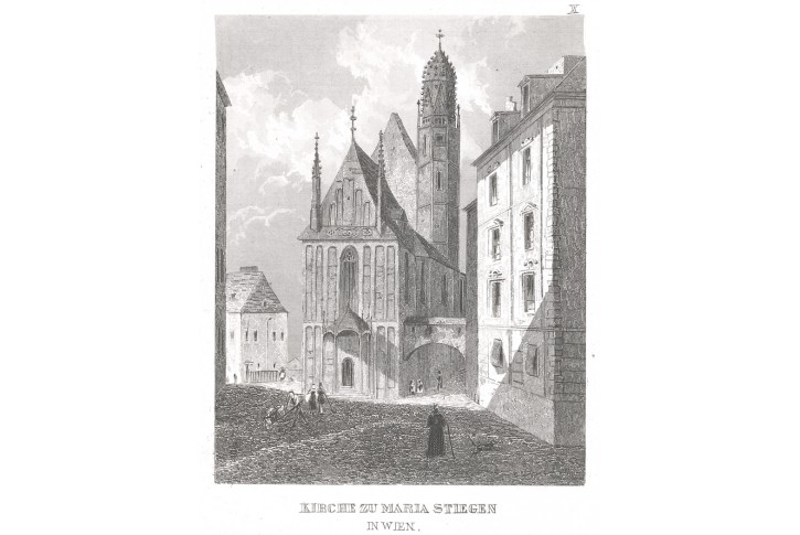 Wien Maria Stiegen, oceloryt, 1840