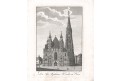 Wien Stephans Kirche, Medau, mědiryt, (1840)