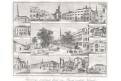 Jungferstieg Hamburg, Medau, litografie, 1842