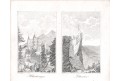 Hohenschwangau Lichtenstein, litografie, (1840)