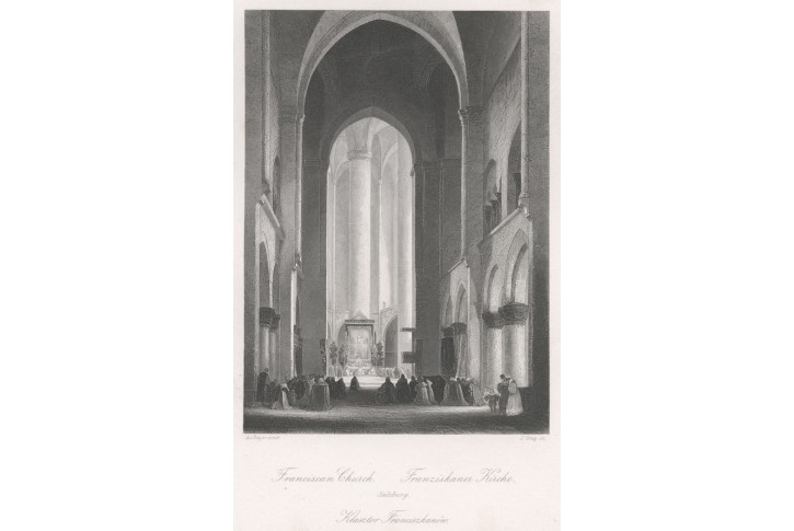 Salzburg Franciscaner, Payne, oceloryt, 1850