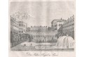 Paris Palais Royal, Medau, litografie, 1834