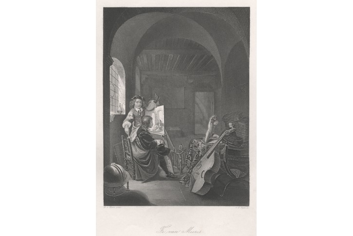 Franz van MierisI., Payne, oceloryt, 1849