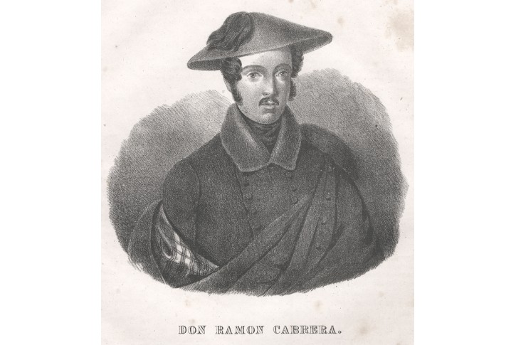 Ramon Cabrera,  litografie , 1848