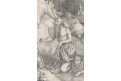 Sv. Jeroným podle Dürera,  mědiryt, (17 stol.)