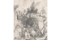 Sv. Jeroným podle Dürera,  mědiryt, (17 stol.)
