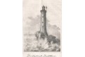 Eddystone Lighthouse, Medau, litografie , 1827