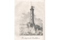 Eddystone Lighthouse, Medau, litografie , 1827