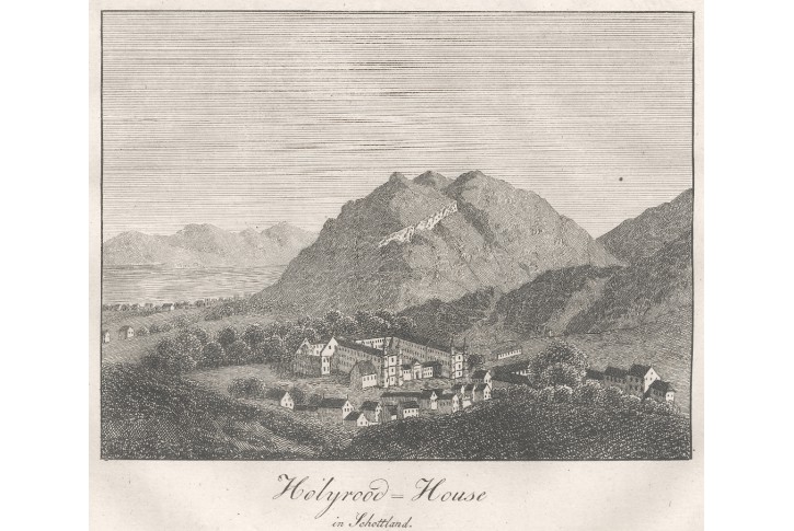 Holyrood Palace, Medau, mědiryt , 1830