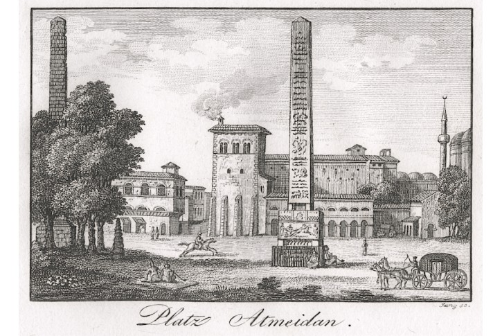 Istambul Atmeidan, mědiryt, (1820)