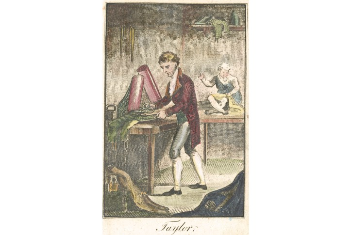 Krejčí, kolor. mědiryt, 1806