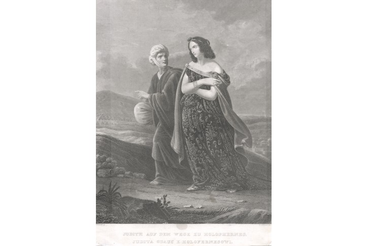 Judita na cestě k Holofernovi mědiryt, (1830)