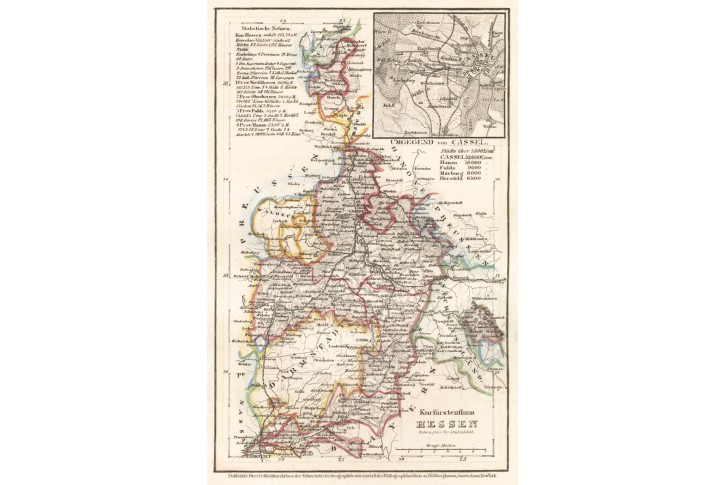Hessen, Meyer, kolor. oceloryt 1848
