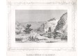Dahra Alžír, Medau,  litografie, (1850)