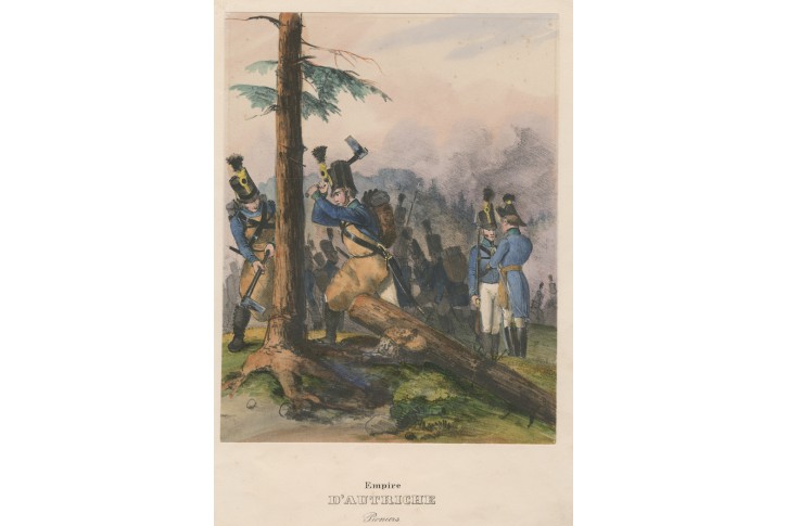 Vojáci Rakouští, kolor. litografie 1843