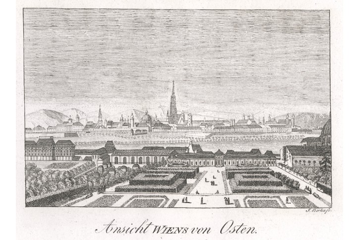 Wien od východu, mědiryt, 1825