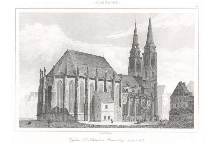 Nürnberg S. Sebald, Le Bas, oceloryt 1842