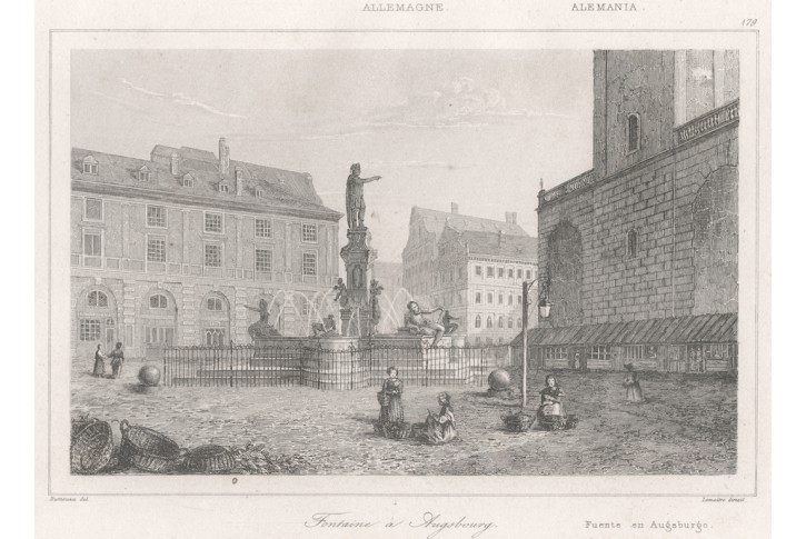 Augsburg, Le Bas, oceloryt 1842