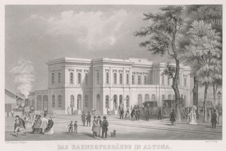 Altona Hamburg, oceloryt (1850)