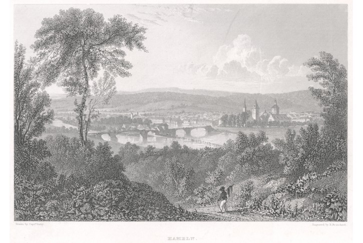 Hameln, oceloryt, 1850