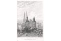 Lübeck Holsteiner Tor, oceloryt (1870)
