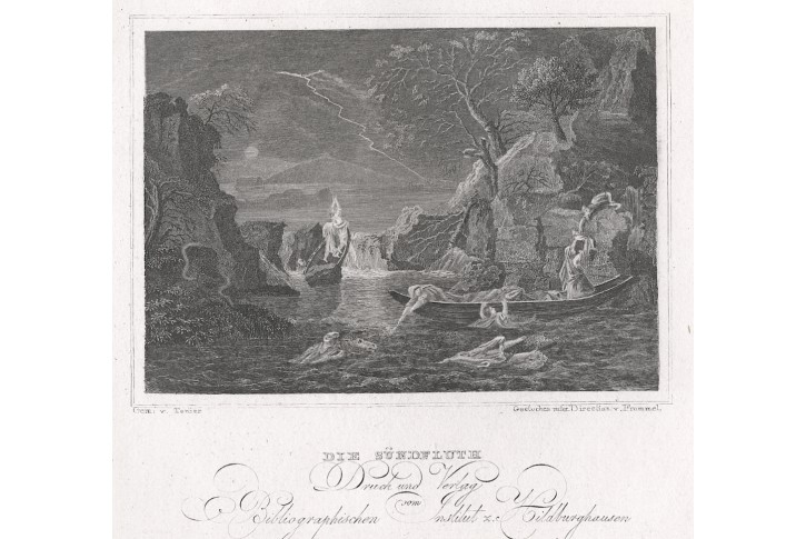 Potopa, oceloryt, 1830