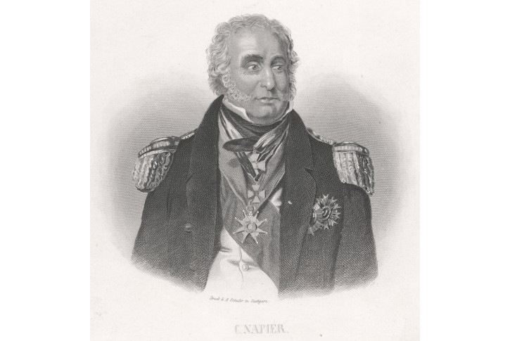 Sir Charles John Napier Admiral, oceloryt , (1850)