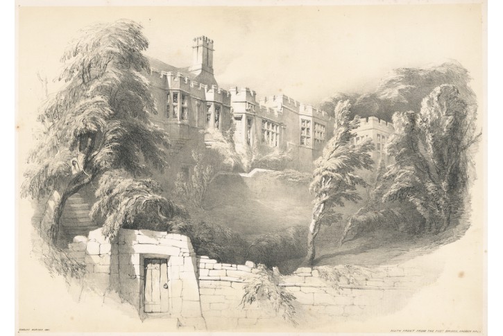 Maddon Hall,litografie, 1842