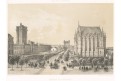Vincennes Paris,Clerget, litografie, (1860)